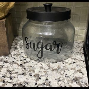 Glass sugar container